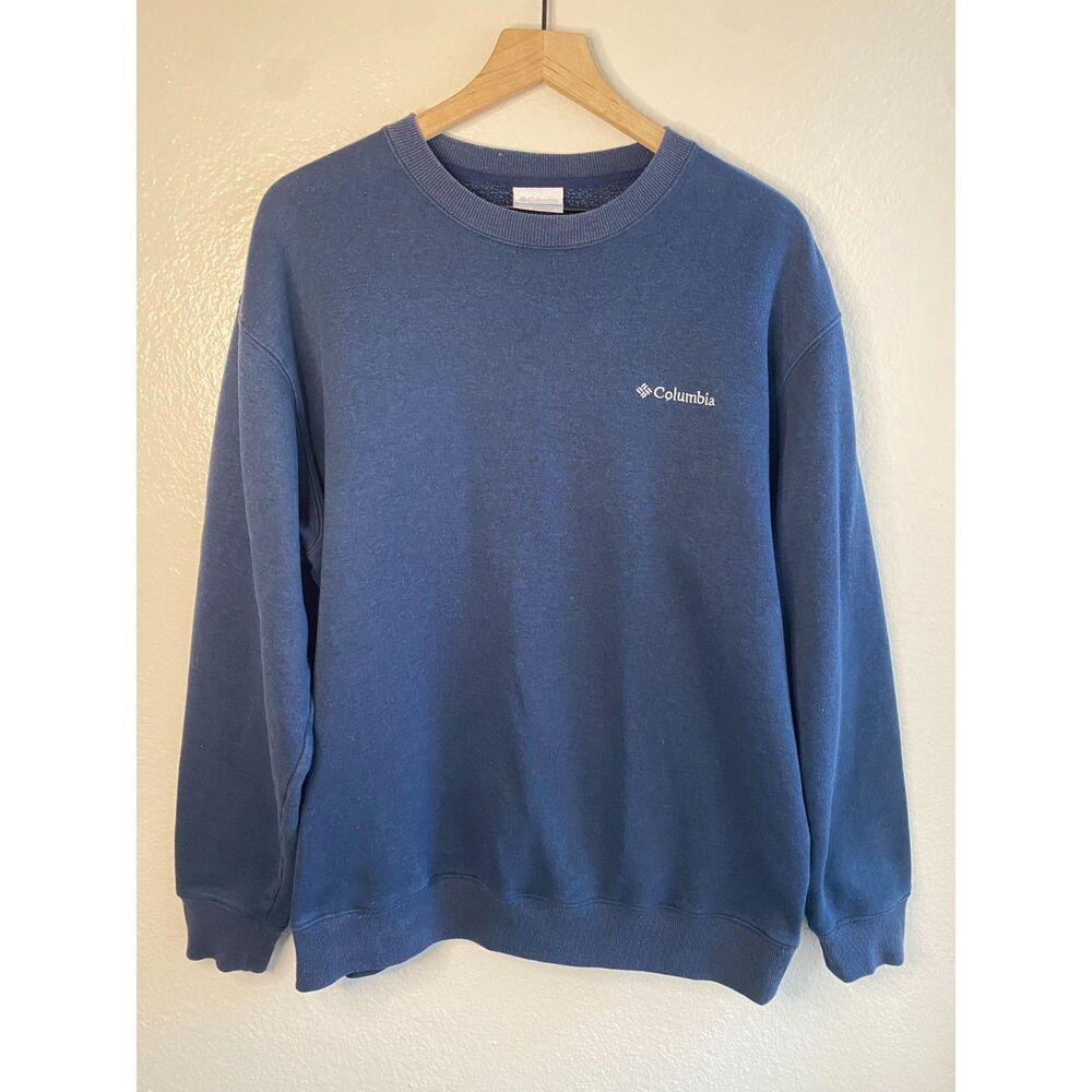 Columbia Sportswear Men's Size L Blue Fleece Lined Crewneck Sweatshirt